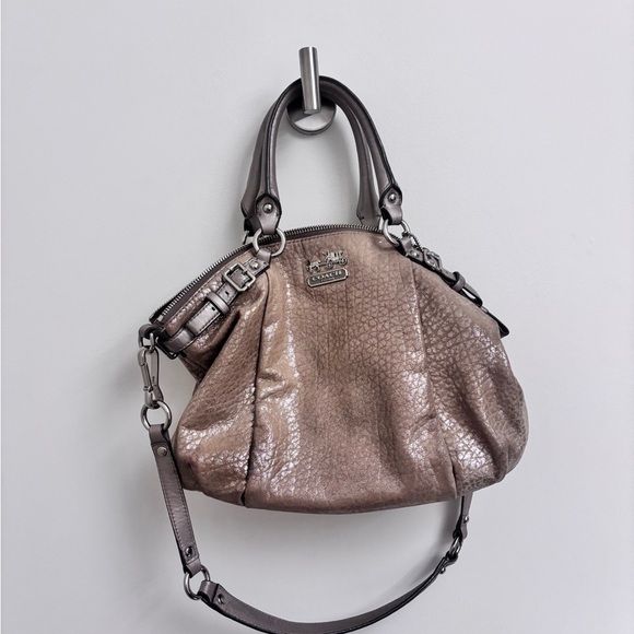 Coach Metallic Tan Leather Hobo Bag - Picture 9 of 16